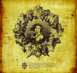 欧式葡萄少女海报图片