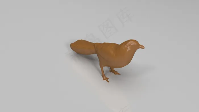 雕刻的鸟3D打印模型