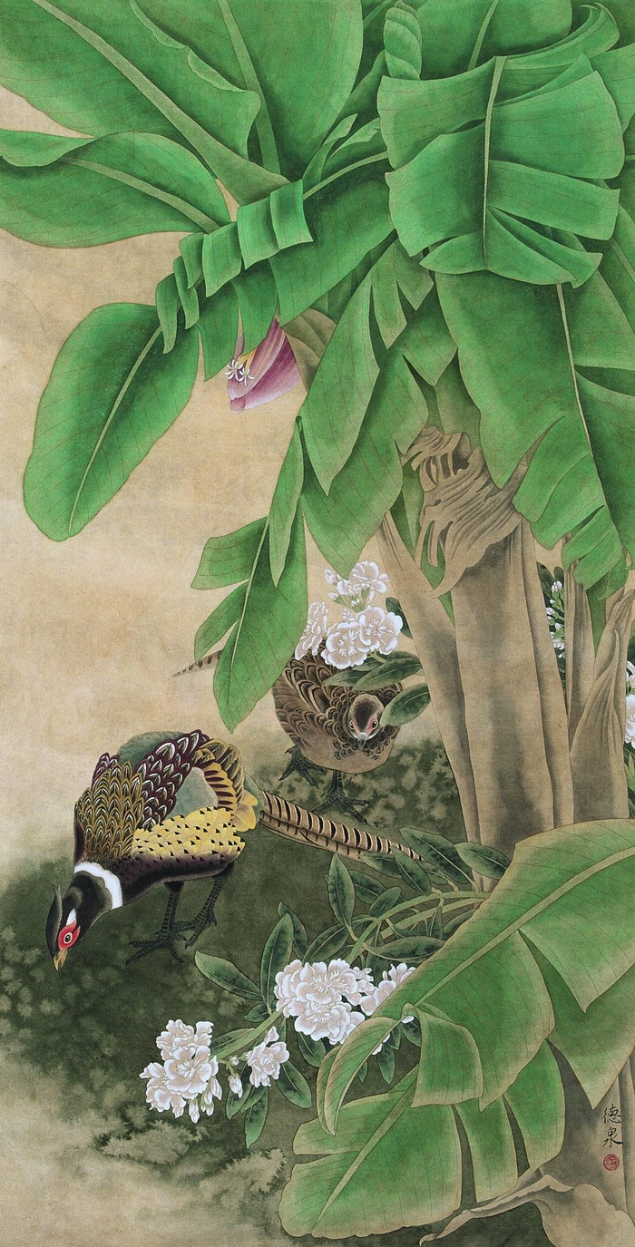 锦鸡芭蕉图片