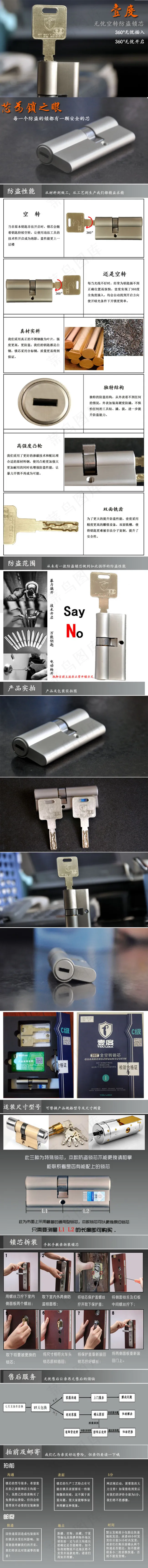 淘宝家用五金锁具详情页模板psd模版下载