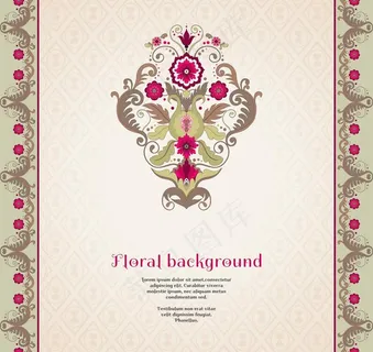 欧式花纹背景图片