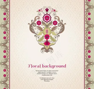 欧式花纹背景图片