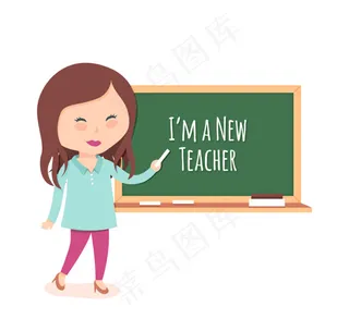 卡通女教师矢量