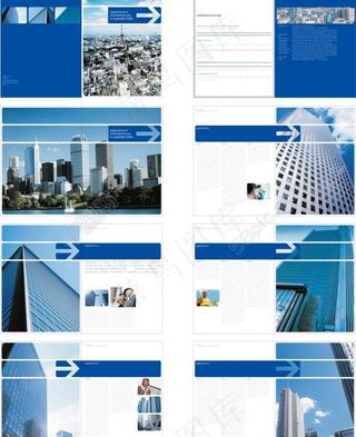 地产画册矢量素材模板下载图片