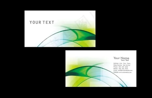 绿色高档艺术名片