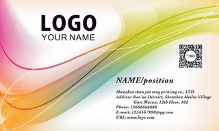 大气彩色线条时尚透明名片下载