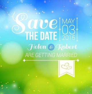 光晕的婚礼邀请背景矢量03