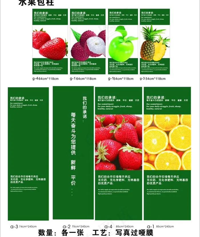 水果包柱图片cdr矢量模版下载