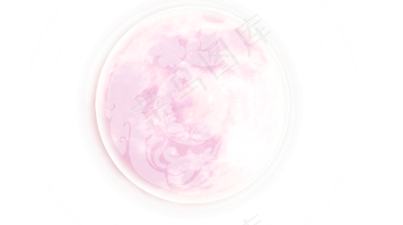 黄色圆月节日元素