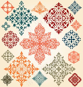 花纹剪纸矢量素材免费下载