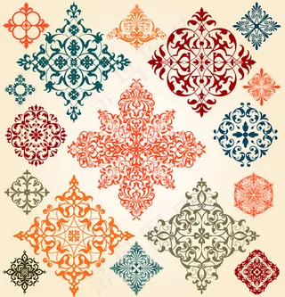 花纹剪纸矢量素材免费下载