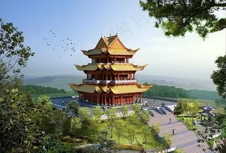 八角塔园林景观设计图片