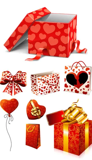 情人节甜蜜礼物素材