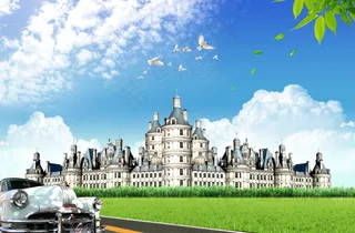 欧洲古典城堡景观PSD分层素