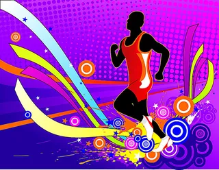 体育运动潮流花纹