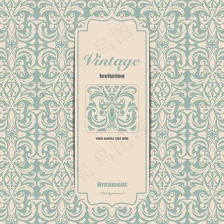 复古装饰的邀请