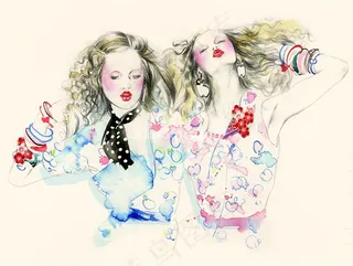 2款花朵女装设计图