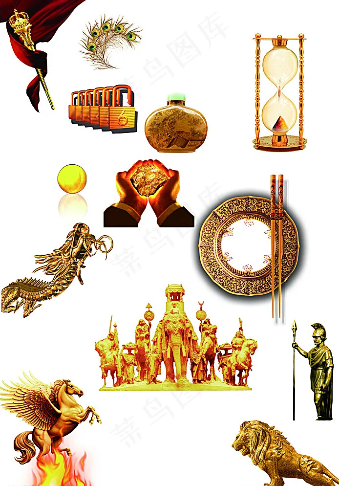 金属质感分层素材图片psd模版下载