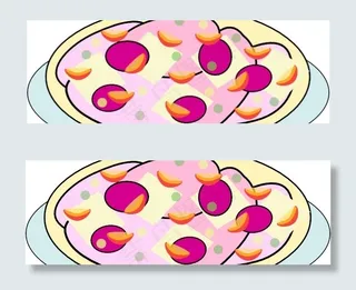 盘子上的剪贴画披萨