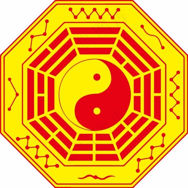 八卦圖ai矢量模版下载