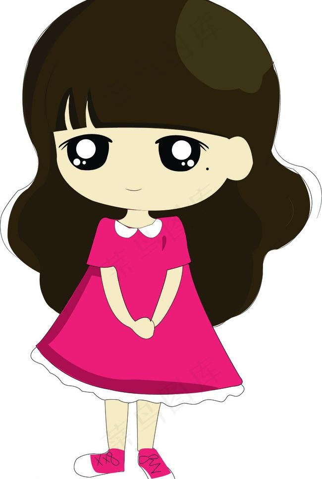 矢量卡通女孩小希星座图片