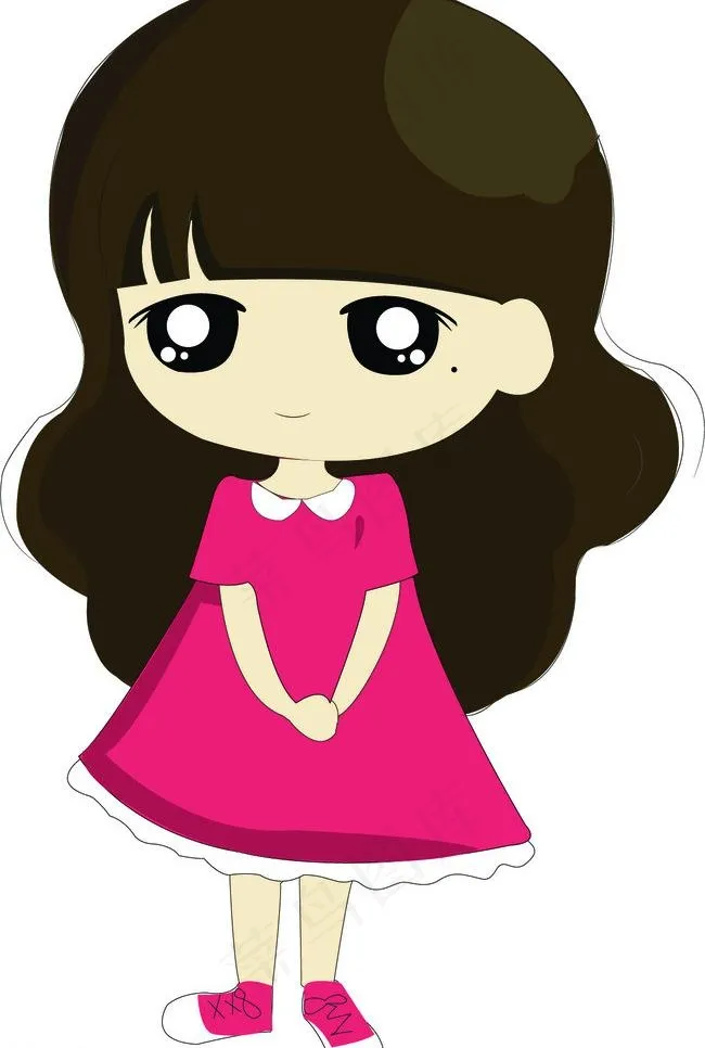 矢量卡通女孩小希星座图片ai矢量模版下载