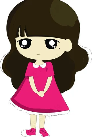 矢量卡通女孩小希星座图片