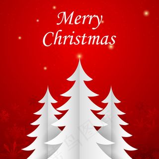 圣诞主题剪纸设计矢量素材-1