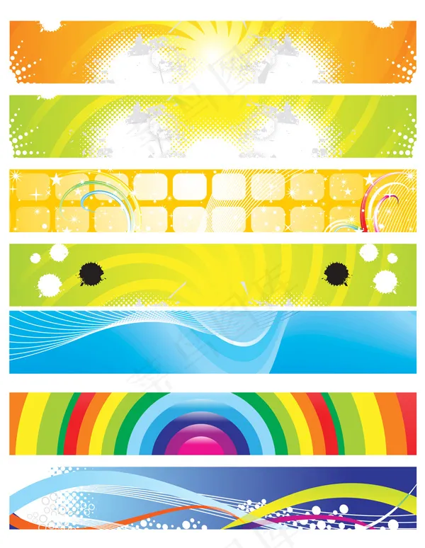 {漂亮多彩的背景}矢量素材ai矢量模版下载