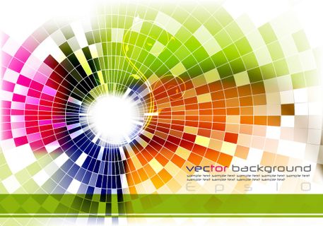 动感特效光芒色块—矢量素材