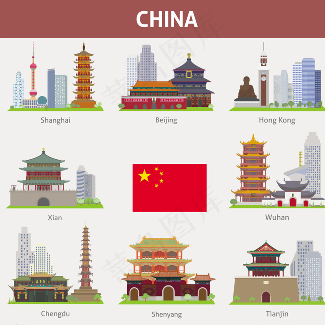 中国建筑图片eps,ai矢量模版下载