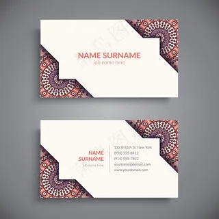 高档简洁大气商务名片矢量图