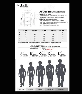 淘宝天猫宝贝详情页尺寸表模板