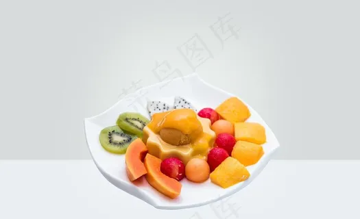 鲜什果芒果布甸捞图片 鲜什果芒果布甸捞图片