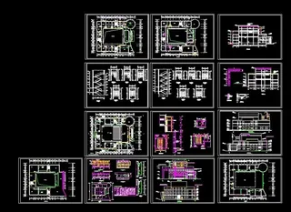 大型综合演播厅CAD全套施工图dw...
