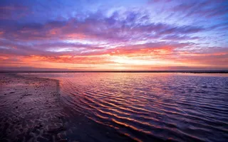 傍晚海边风景图片