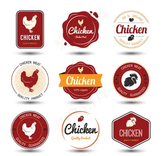 公鸡创意标签