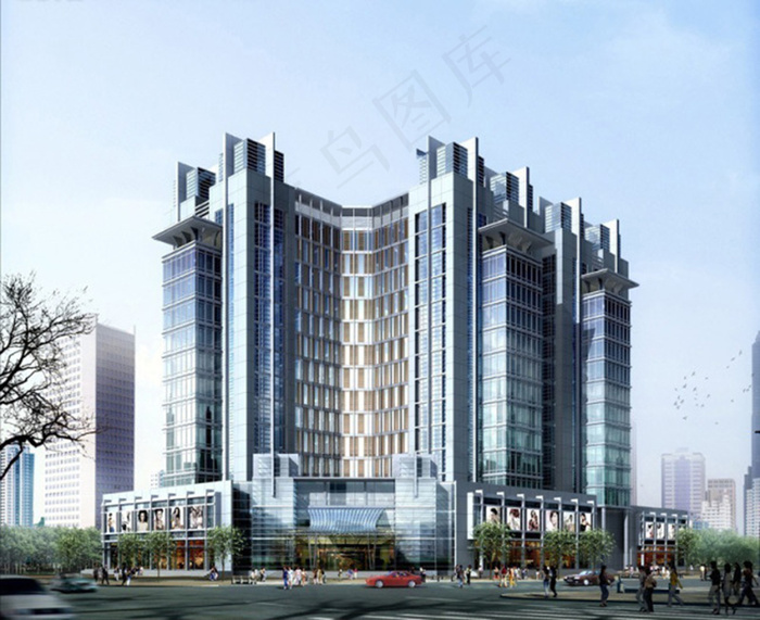 MAX购物广场效果图3d模型