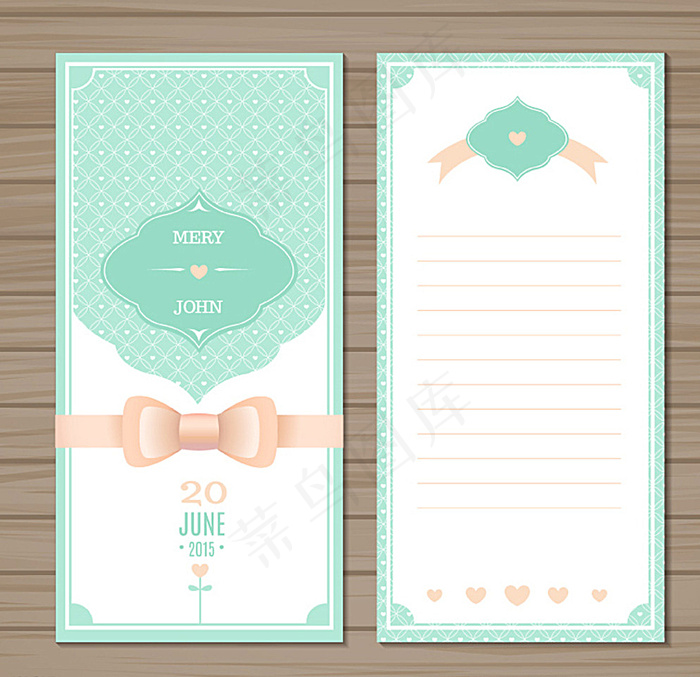 清新婚礼邀请卡图片