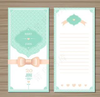 清新婚礼邀请卡图片