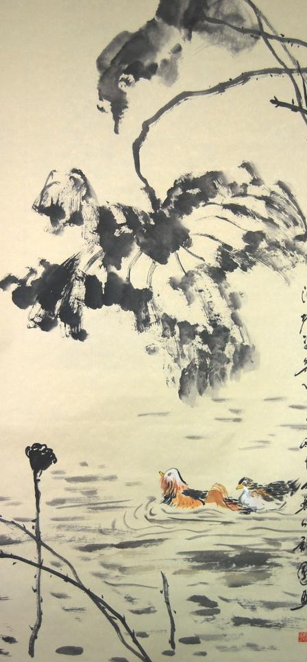 水墨荷花图片