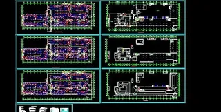 某二层办公楼带商铺暖通设计图平面图