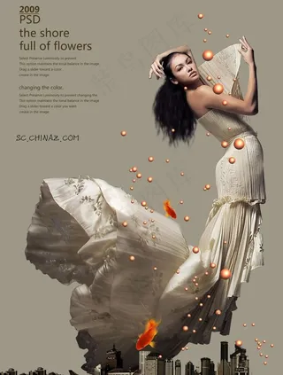 国外美女地产广告模板