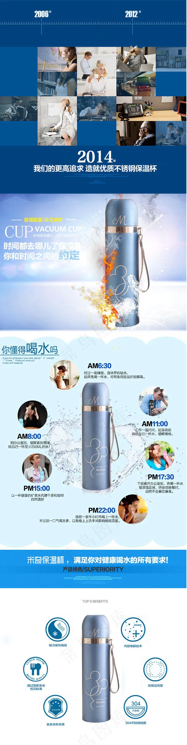 保温杯详情页模版设计psd(650X2590(DPI:72))psd模版下载