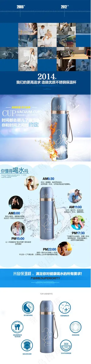 保温杯详情页模版设计psd 保温杯详情页模版设计psd