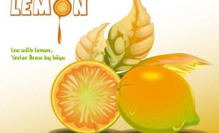 现实的柠檬海报矢量素材
