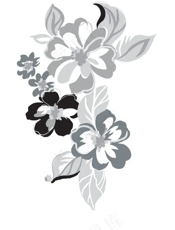 韩国精美花草图案矢量图091ai矢量模版下载