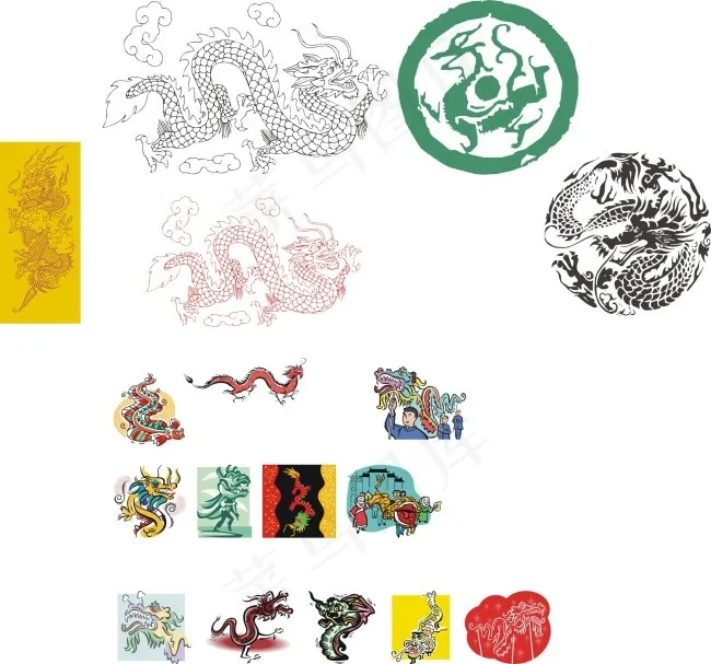 龙纹矢量素材cdr矢量模版下载