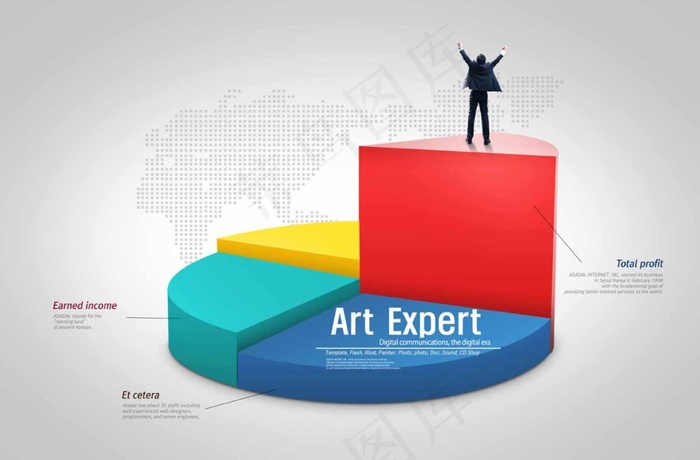 画册内页数据分析图表类PSD素材