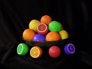 创意彩色水果图片